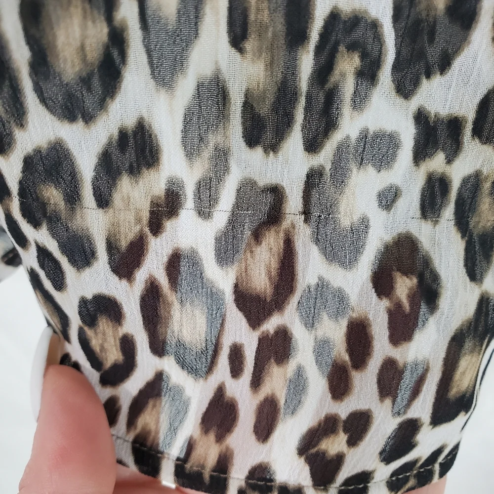Tommy Bahama Animal Print Lace-up Tunic Swim Cover Up Sz L/XL Stretch Waist - Picture 10 of 12